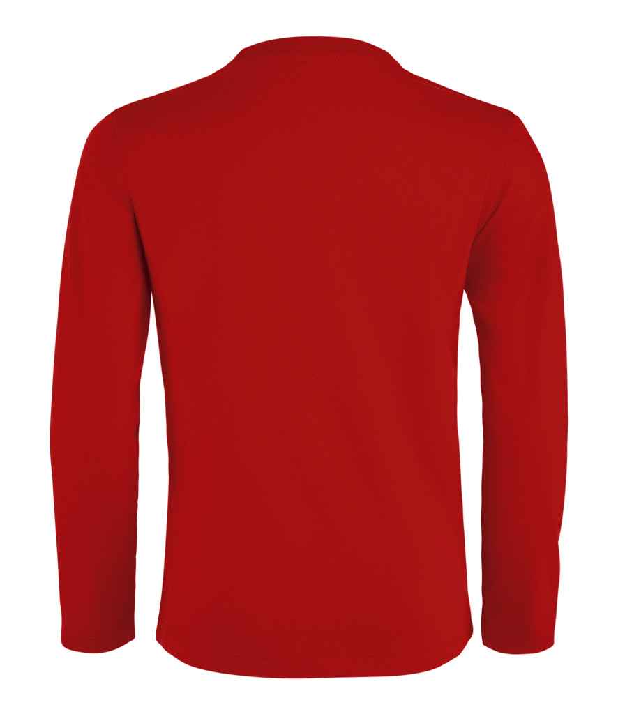 SOL'S Kids Imperial Long Sleeve T-Shirt in Red, back view