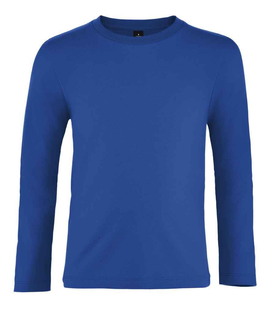 SOL'S Kids Imperial Long Sleeve T-Shirt in Royal Blue, front view