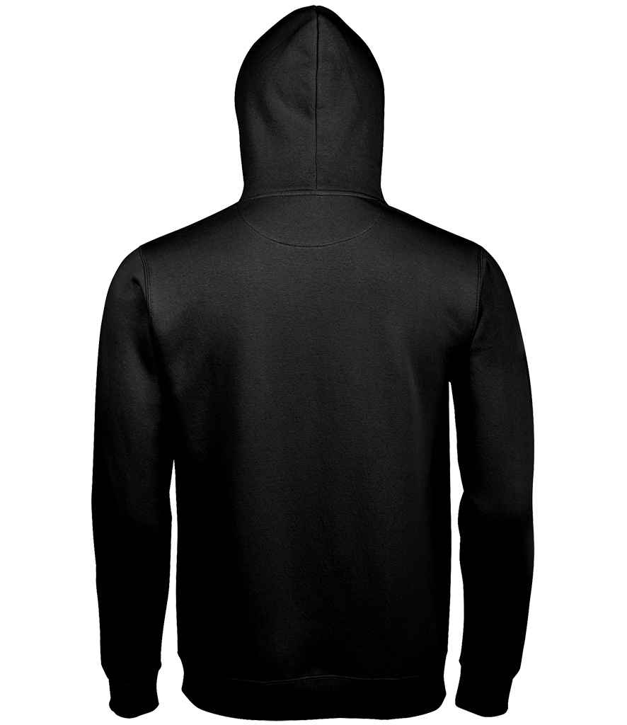 SOL'S Unisex Spencer Hooded Sweatshirt in Black, back view