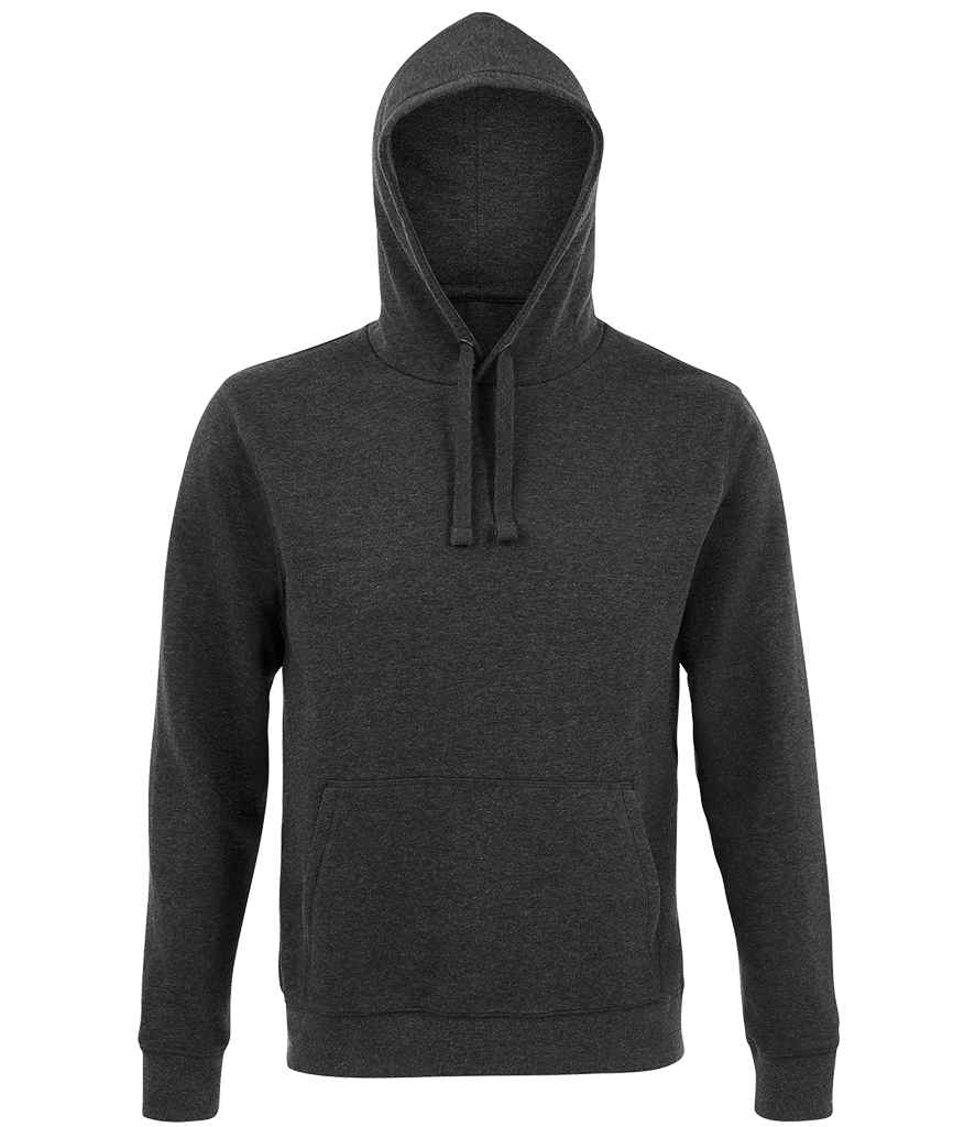 SOL'S Unisex Spencer Hooded Sweatshirt in Charcoal Marl, front view