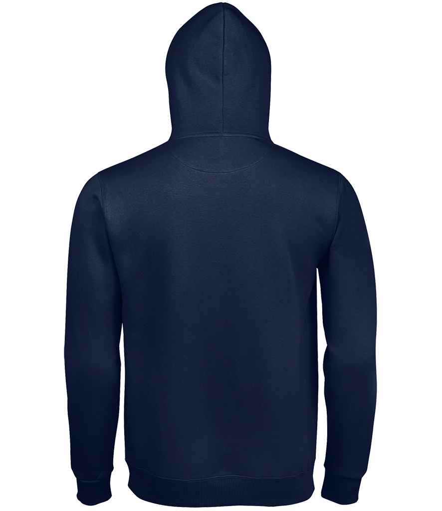 SOL'S Unisex Spencer Hooded Sweatshirt in French Navy, back view