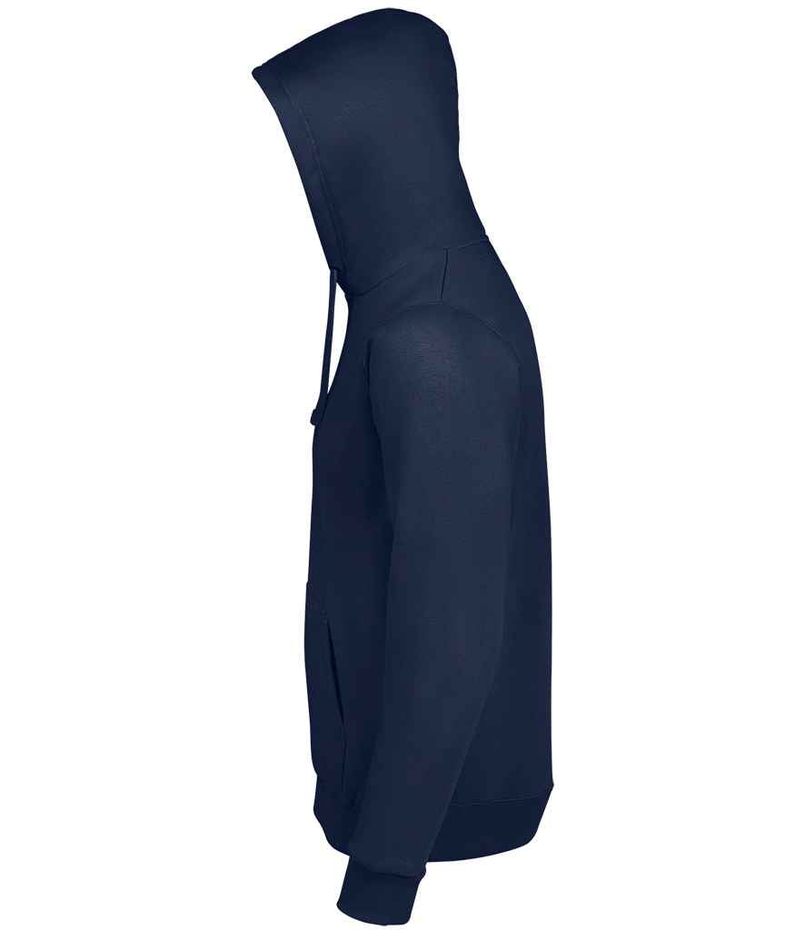 SOL'S Unisex Spencer Hooded Sweatshirt in French Navy, side view
