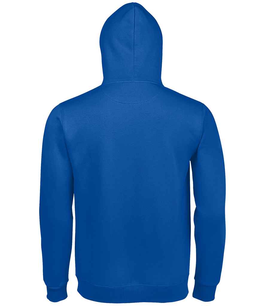 SOL'S Unisex Spencer Hooded Sweatshirt in Royal Blue, back view