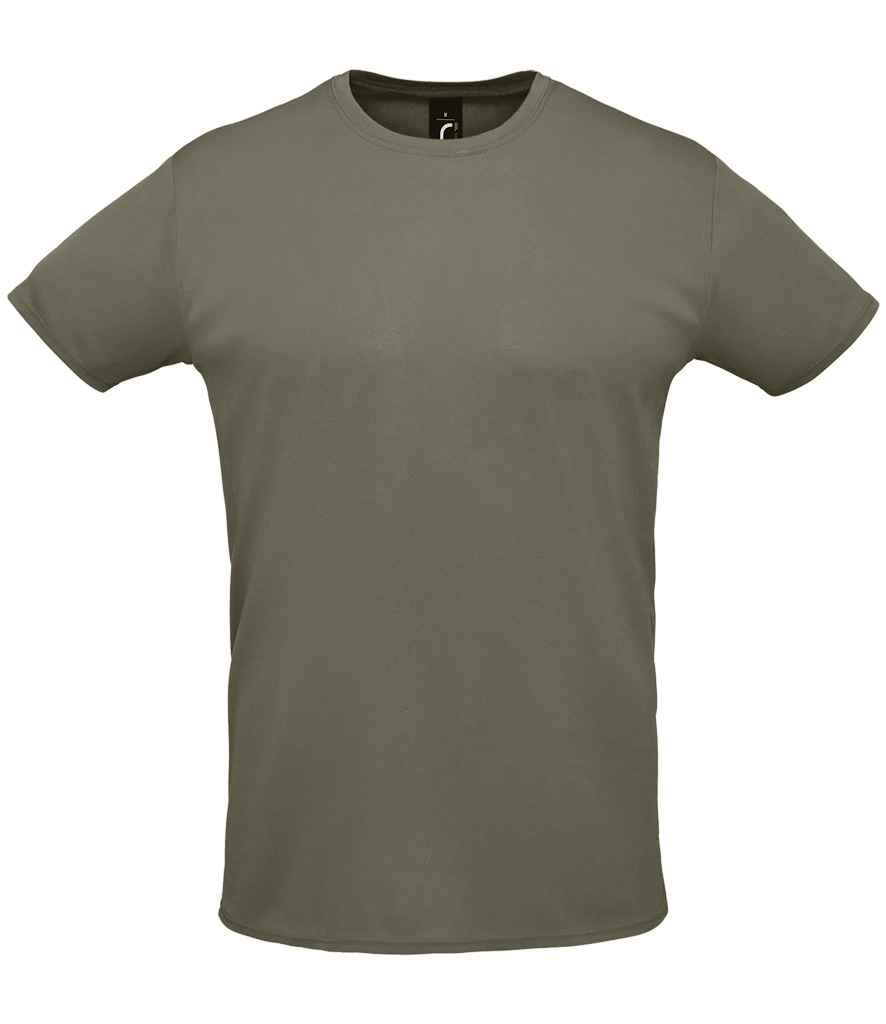 SOL'S Unisex Sprint T-Shirt in Army, front view