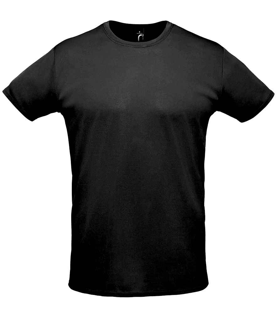 SOL'S Unisex Sprint T-Shirt in Black, front view