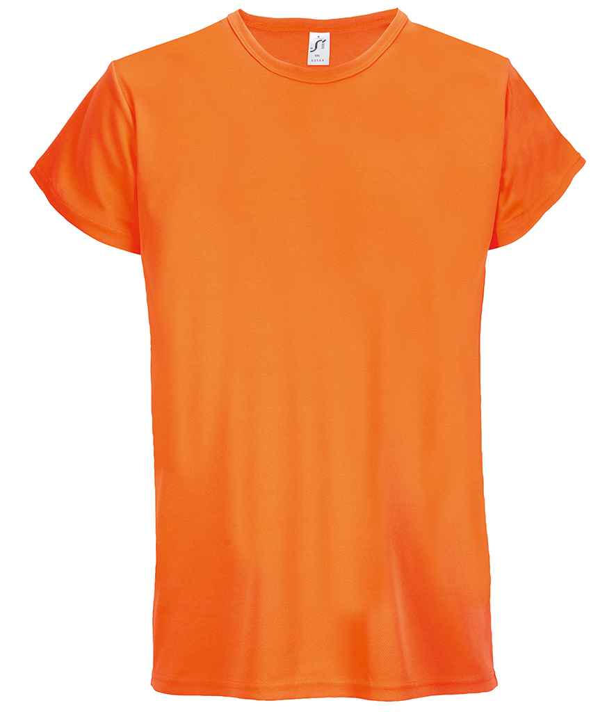 SOL'S Unisex Sprint T-Shirt in Neon Orange, front view