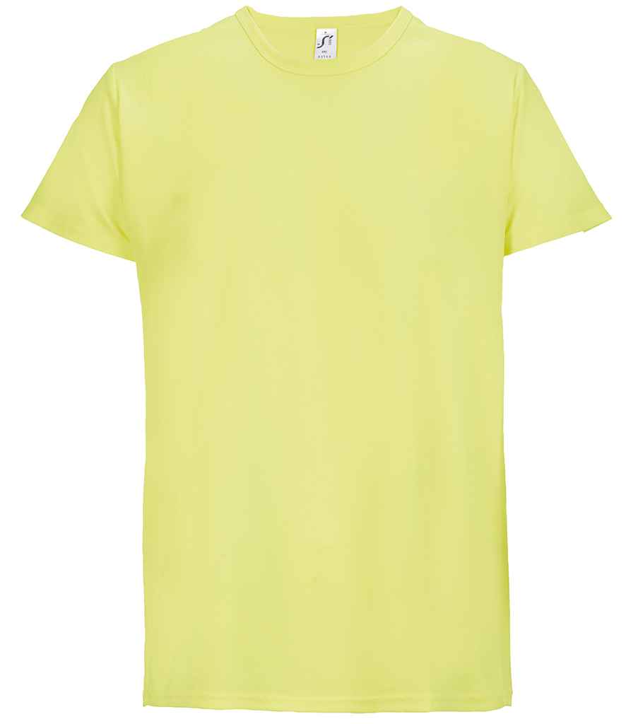 SOL'S Unisex Sprint T-Shirt in Neon Yellow, front view