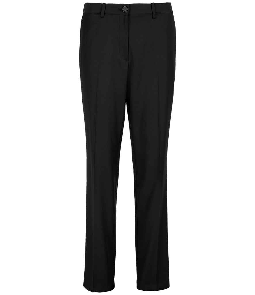 NEOBLU Ladies Gabin Suit Trousers in Deep Black, front view