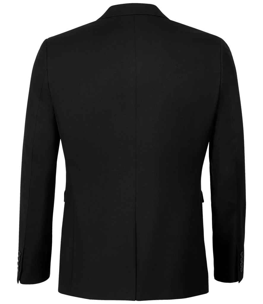 NEOBLU Marius Suit Jacket in Deep Black, back view
