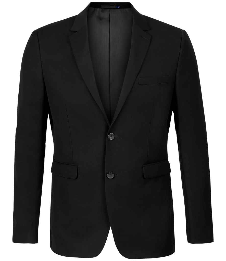 NEOBLU Marius Suit Jacket in Deep Black, front view