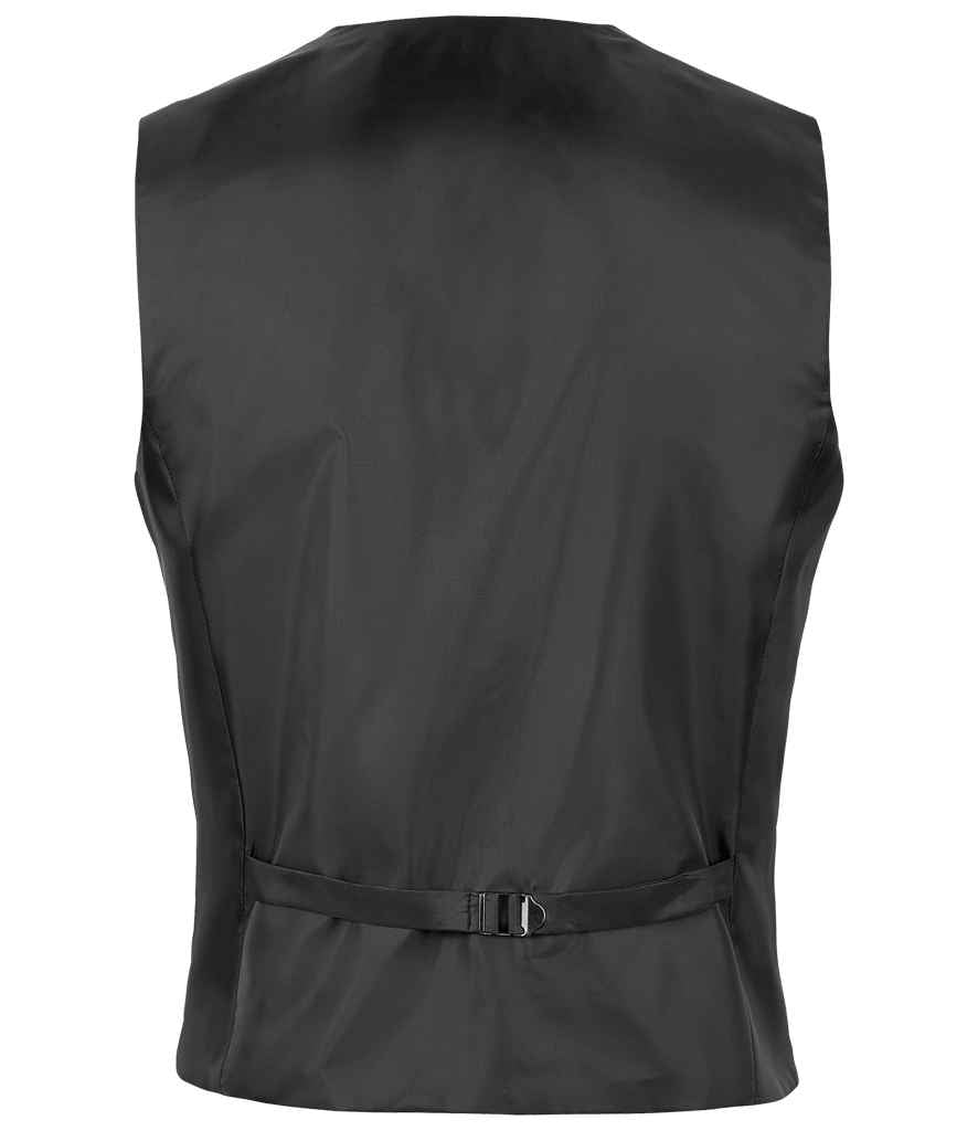 NEOBLU Max Suit Waistcoat in Deep Black, back view