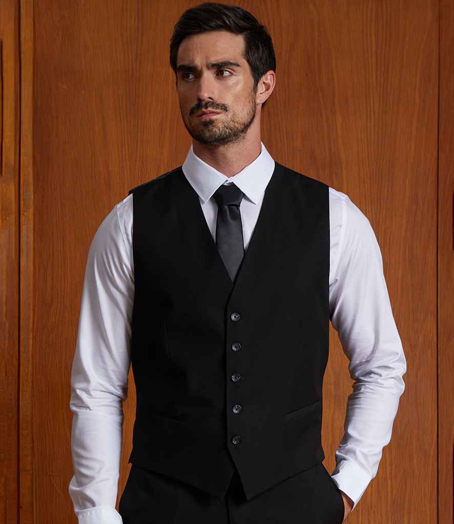 NEOBLU Max Suit Waistcoat in Deep Black