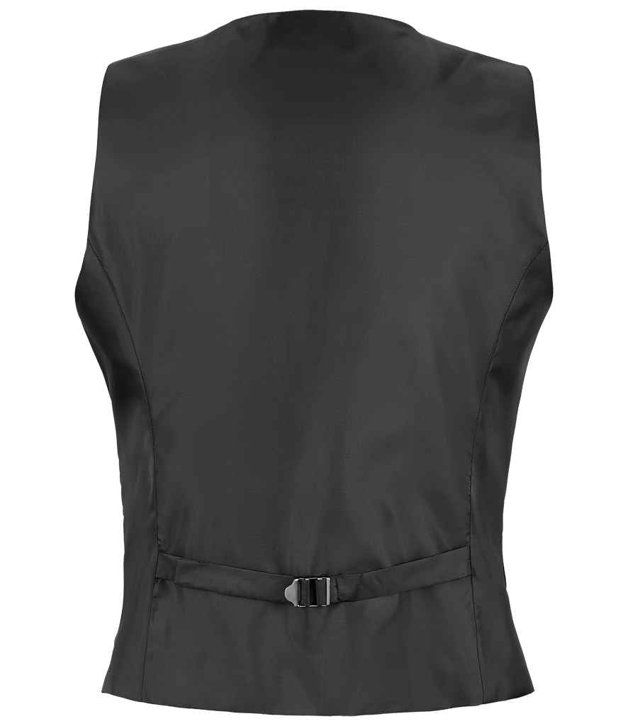 NEOBLU Ladies Max Suit Waistcoat in Deep Black, back view