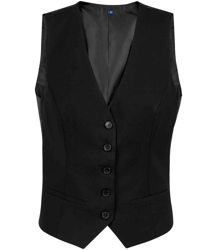 NEOBLU Ladies Max Suit Waistcoat in Deep Black, front view