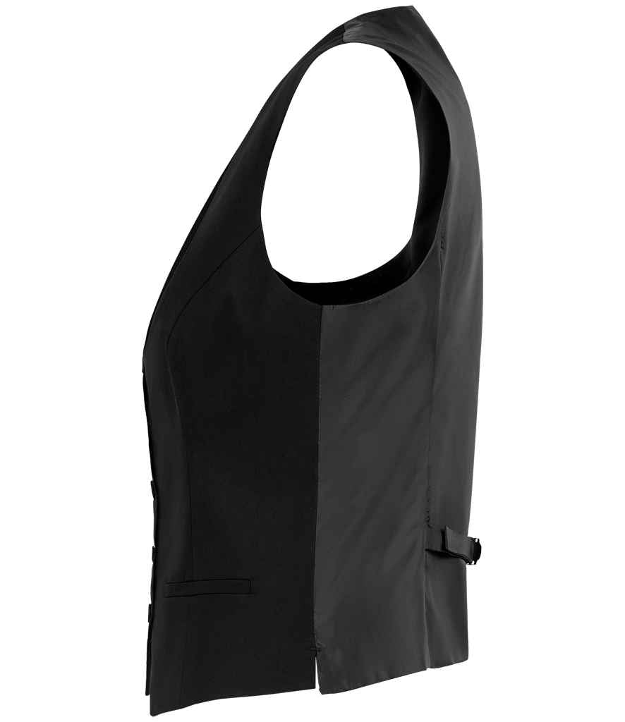 NEOBLU Ladies Max Suit Waistcoat in Deep Black, side view