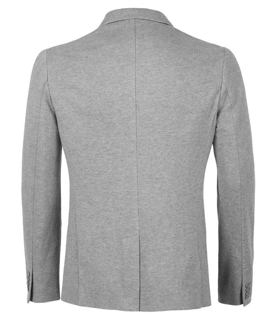 NEOBLU Marcel Piqué Blazer in Grey Marl, back view