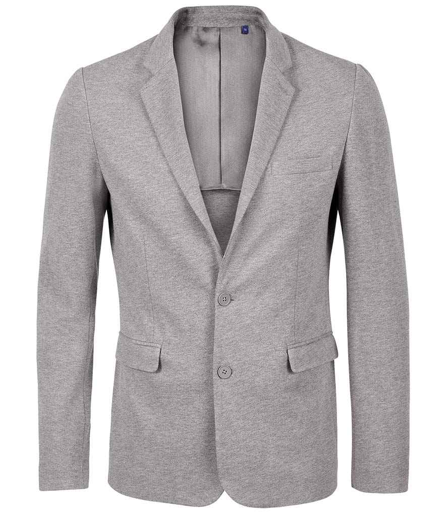 NEOBLU Marcel Piqué Blazer in Grey Marl, front view