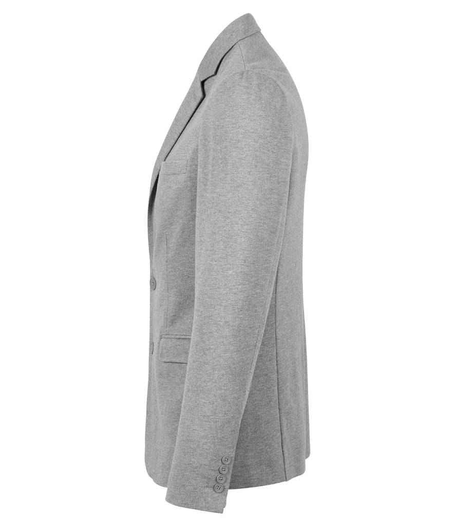NEOBLU Marcel Piqué Blazer in Grey Marl, side view