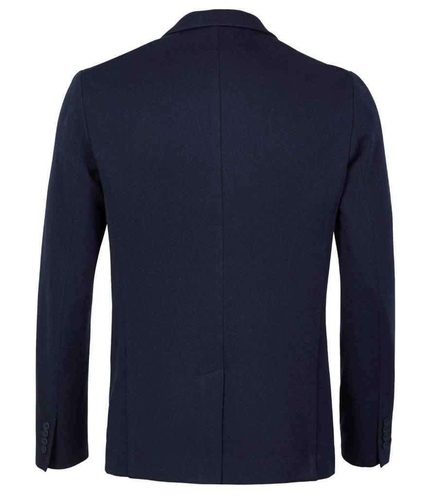 NEOBLU Marcel Piqué Blazer in Night Blue, back view