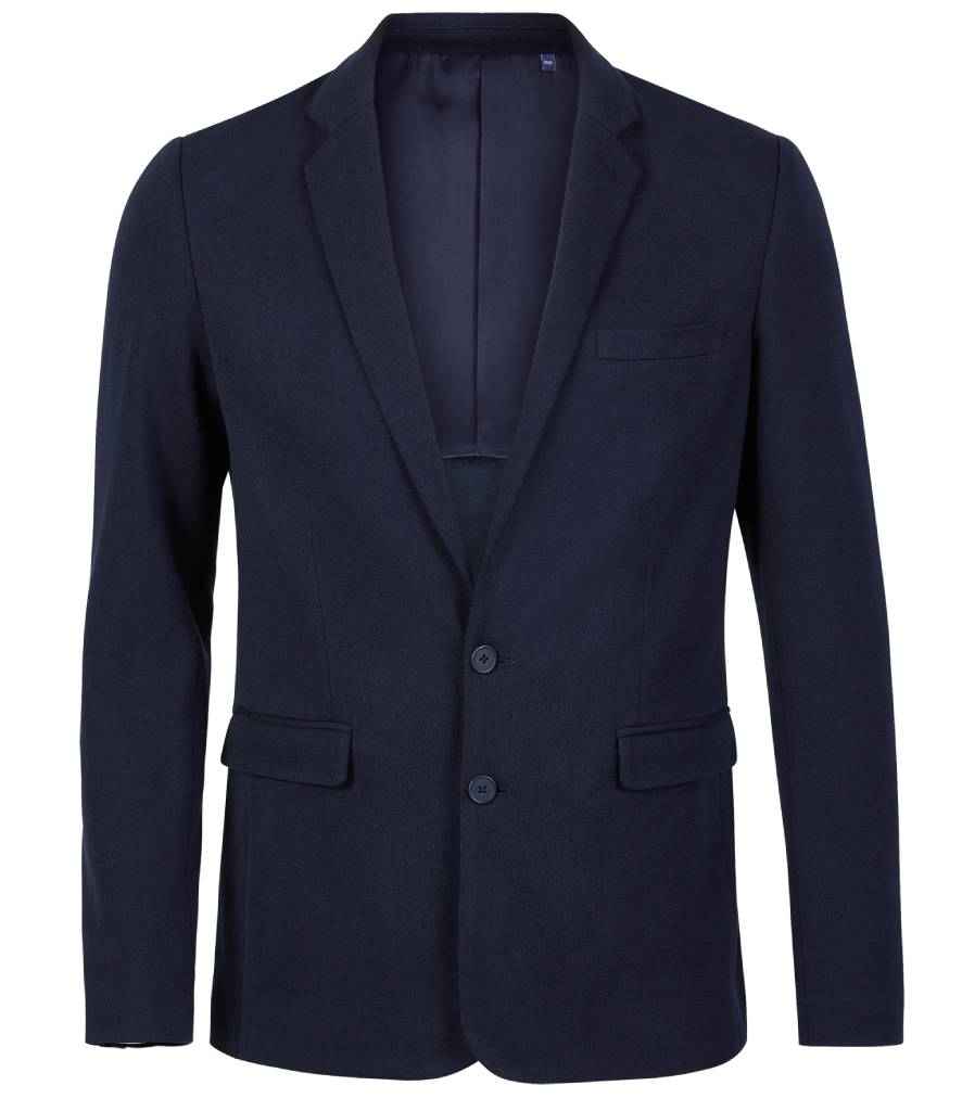 NEOBLU Marcel Piqué Blazer in Night Blue, front view