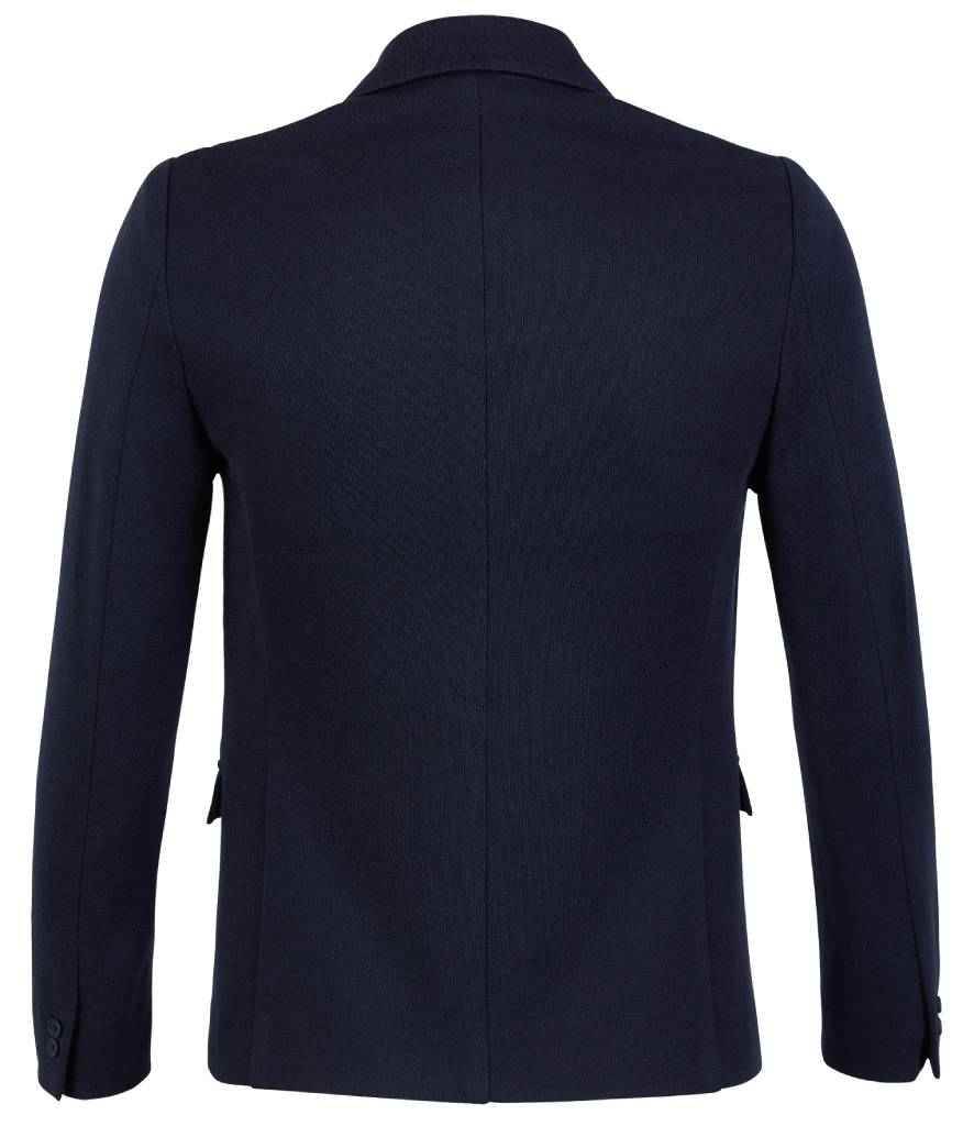 NEOBLU Ladies Marcel Piqué Blazer in Night Blue, back view