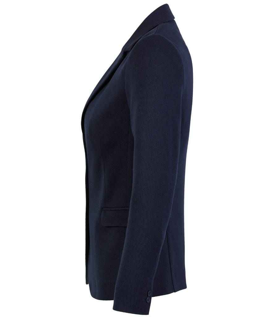 NEOBLU Ladies Marcel Piqué Blazer in Night Blue, side view