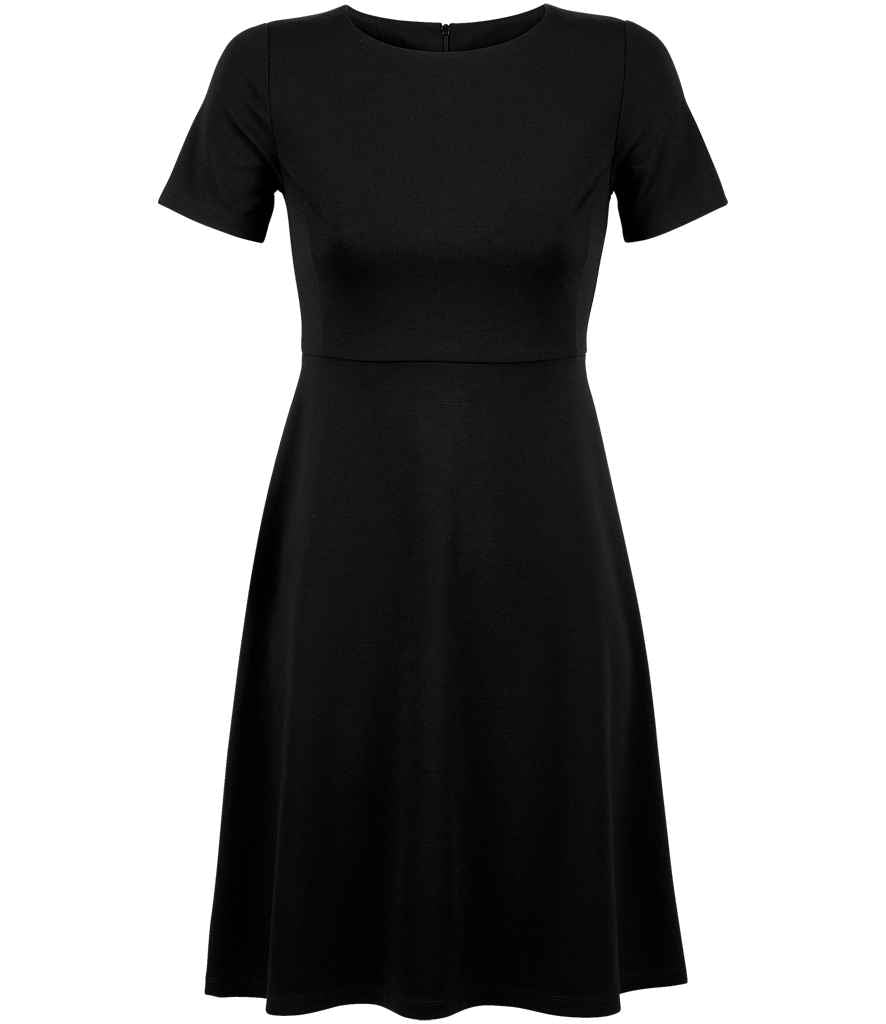 NEOBLU Ladies Camille Milano Dress in Deep Black, front view
