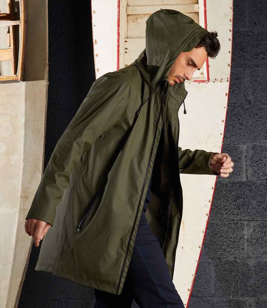 NEOBLU Antoine Wax Parka Jacket in Deep Khaki