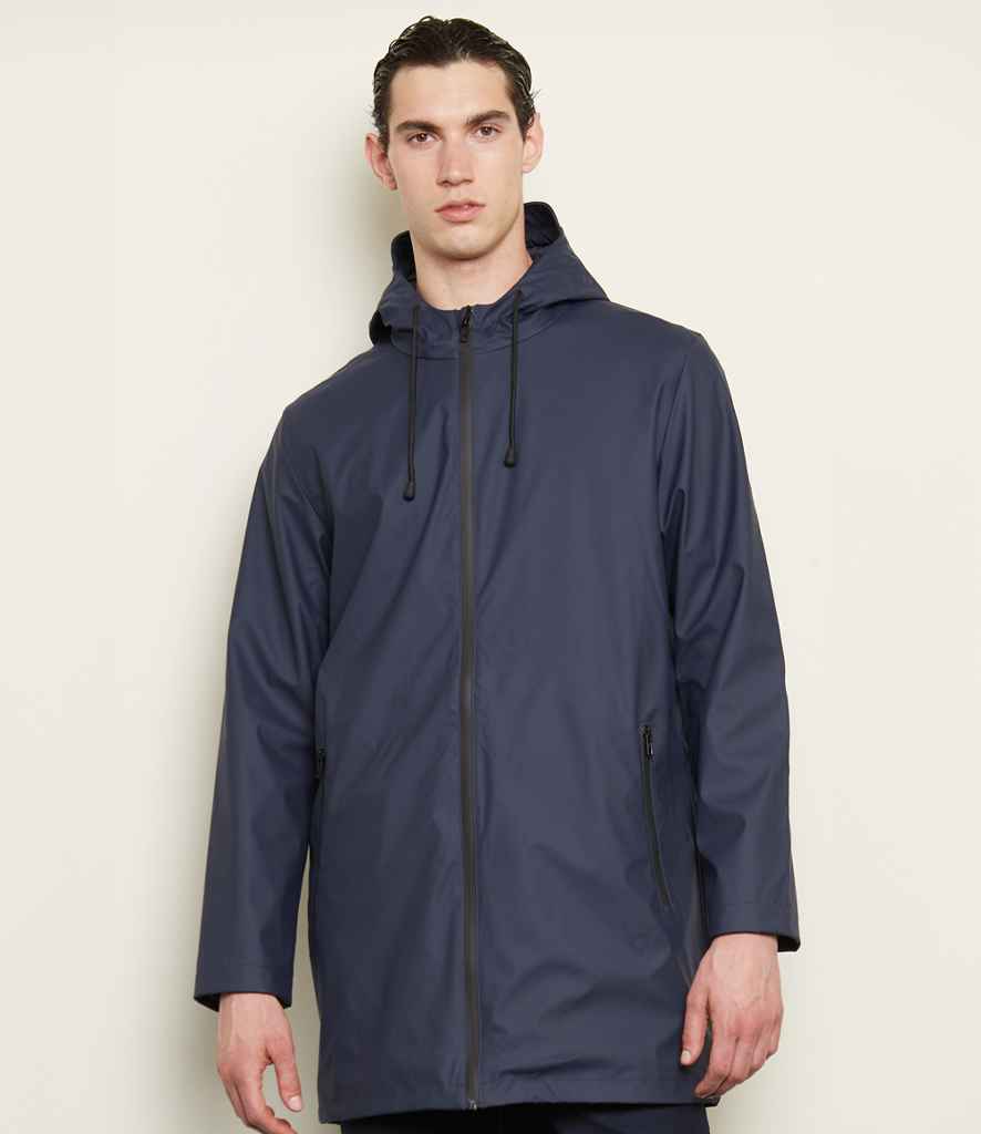 NEOBLU Antoine Wax Parka Jacket in Night Blue