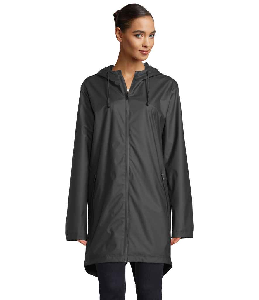NEOBLU Ladies Antoine Wax Parka Jacket in Deep Black