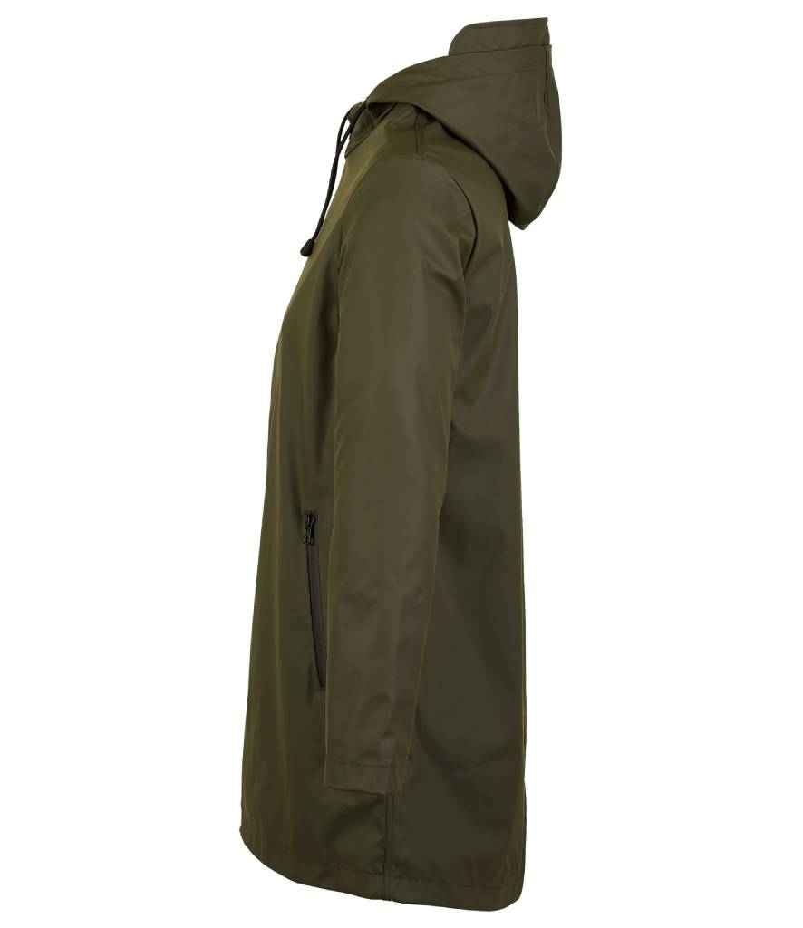 NEOBLU Ladies Antoine Wax Parka Jacket in Deep Khaki, side view