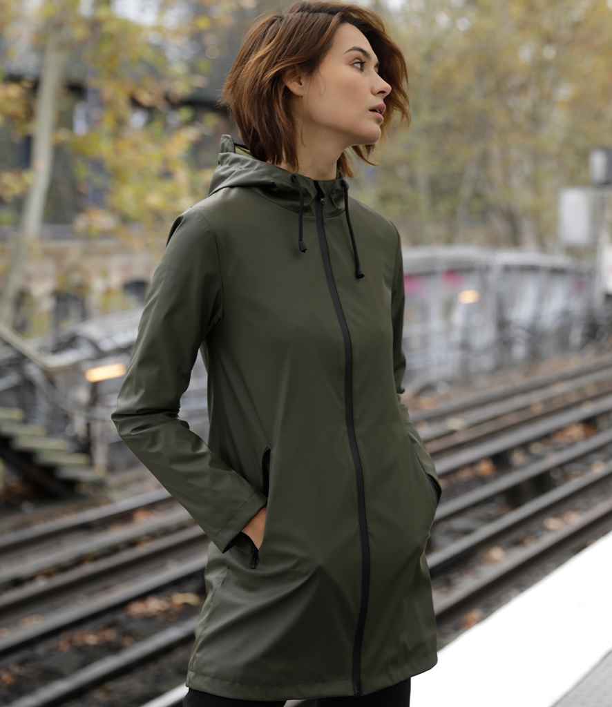 NEOBLU Ladies Antoine Wax Parka Jacket in Deep Khaki