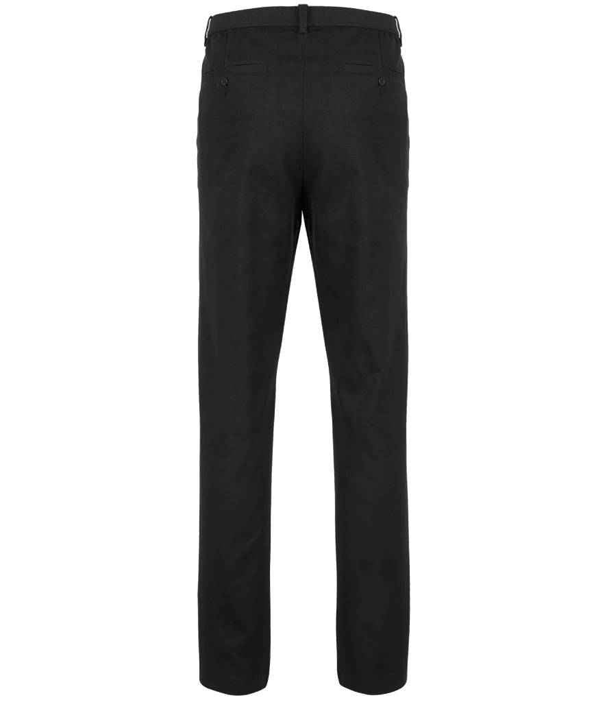 NEOBLU Gustave Chino Trousers in Deep Black, back view