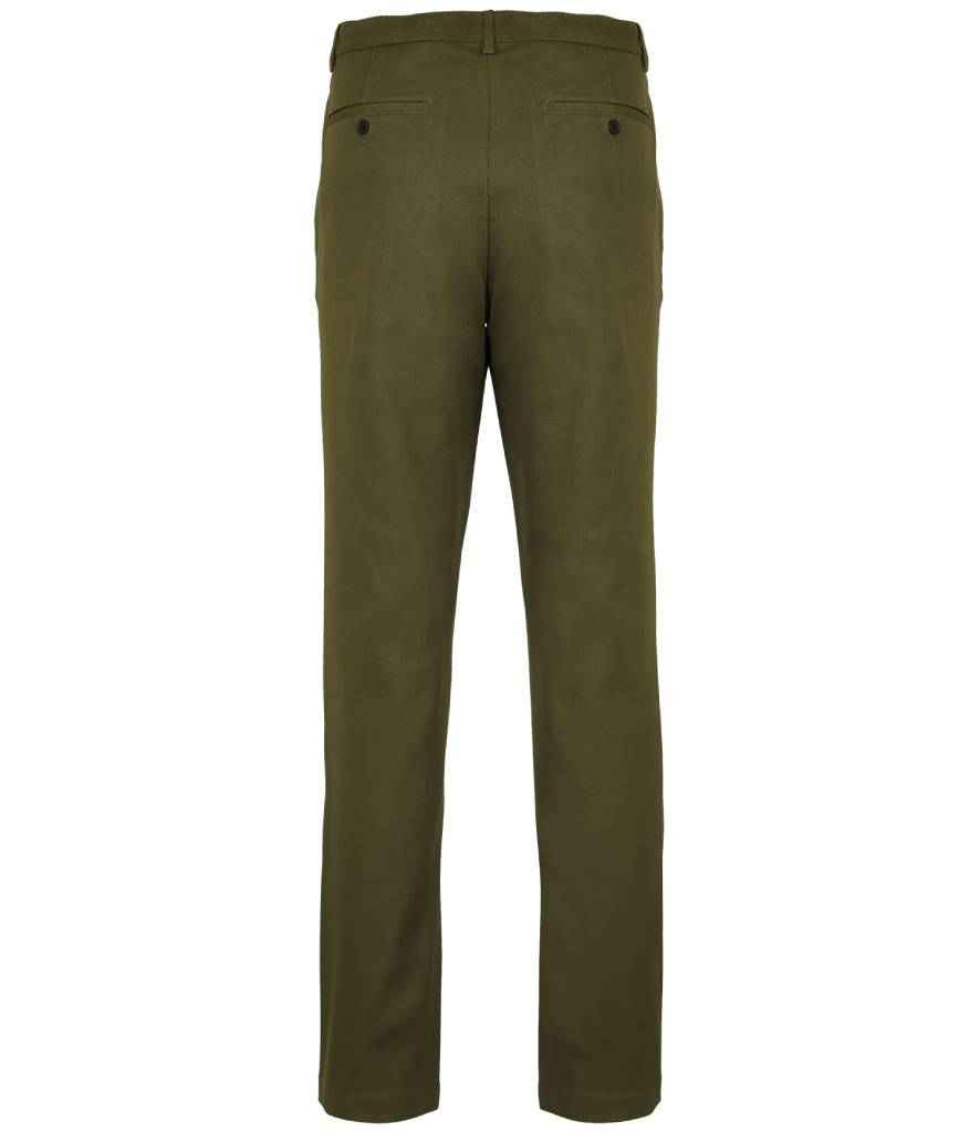 NEOBLU Gustave Chino Trousers in Deep Khaki, back view