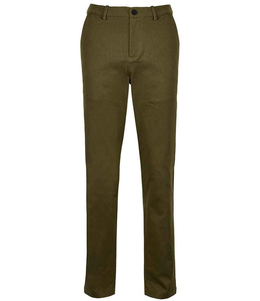 NEOBLU Gustave Chino Trousers in Deep Khaki, front view