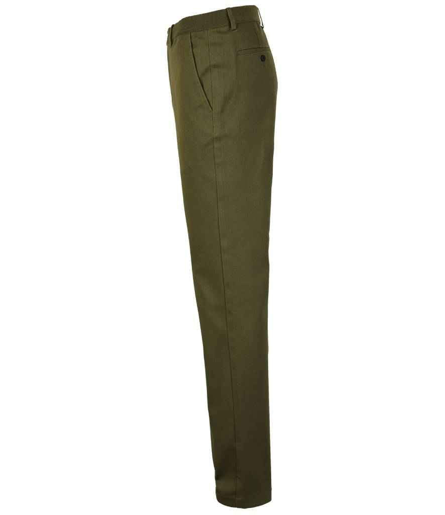 NEOBLU Gustave Chino Trousers in Deep Khaki, side view