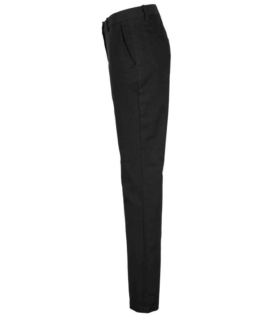 NEOBLU Ladies Gustave Chino Trousers in Deep Black, side view
