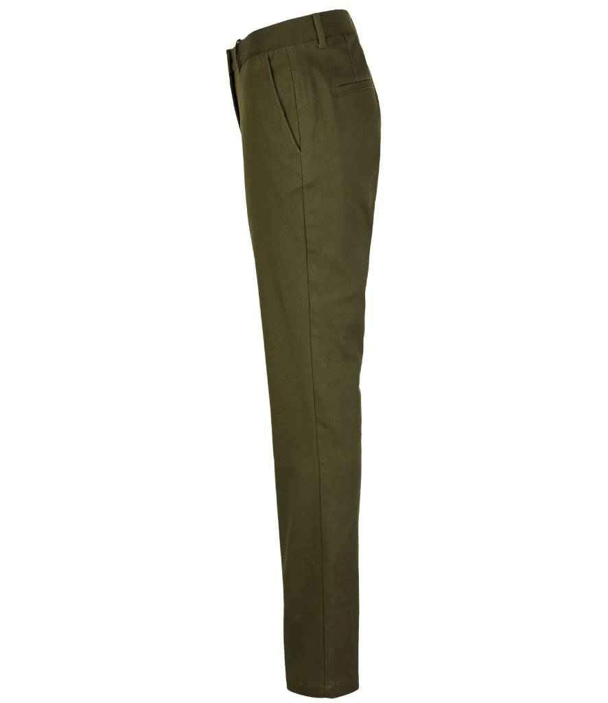 NEOBLU Ladies Gustave Chino Trousers in Deep Khaki, side view
