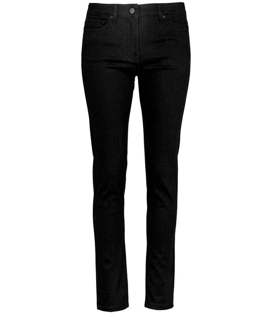 NEOBLU Ladies Gaspard Stretch Jeans in Deep Black, front view