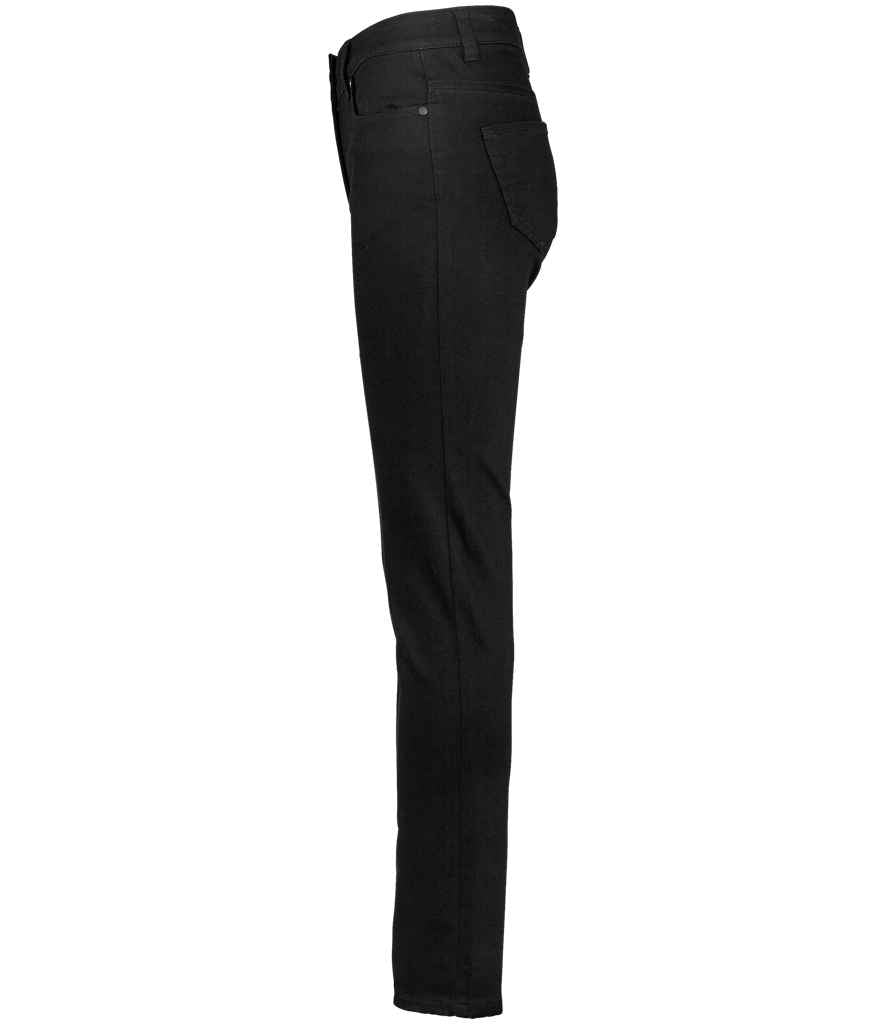 NEOBLU Ladies Gaspard Stretch Jeans in Deep Black, side view