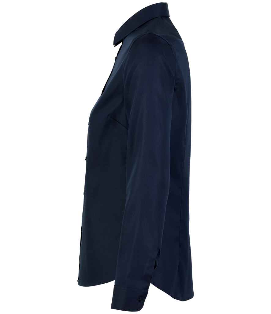 NEOBLU Ladies Blaise Long Sleeve Shirt in Night Blue, side view