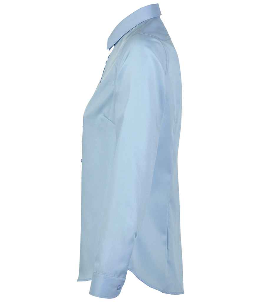 NEOBLU Ladies Blaise Long Sleeve Shirt in Soft Blue, side view