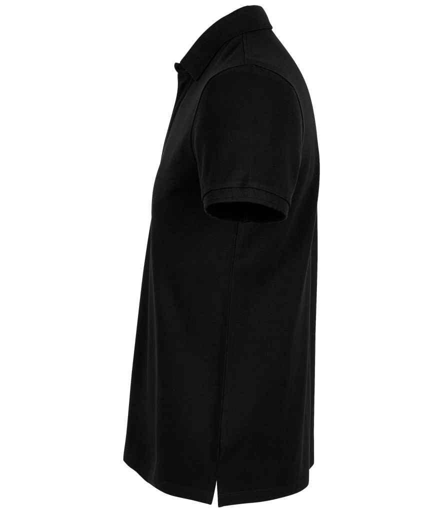 NEOBLU Owen Piqué Polo Shirt in Deep Black, side view