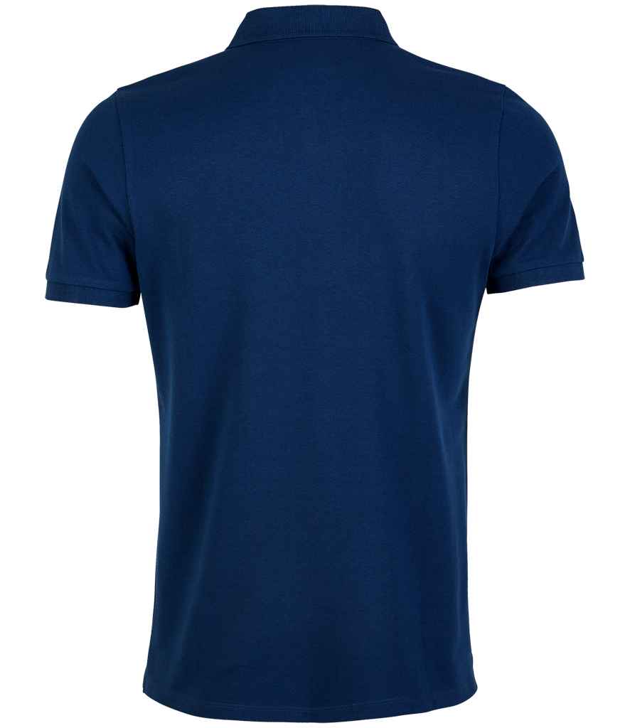 NEOBLU Owen Piqué Polo Shirt in Deep Blue, back view