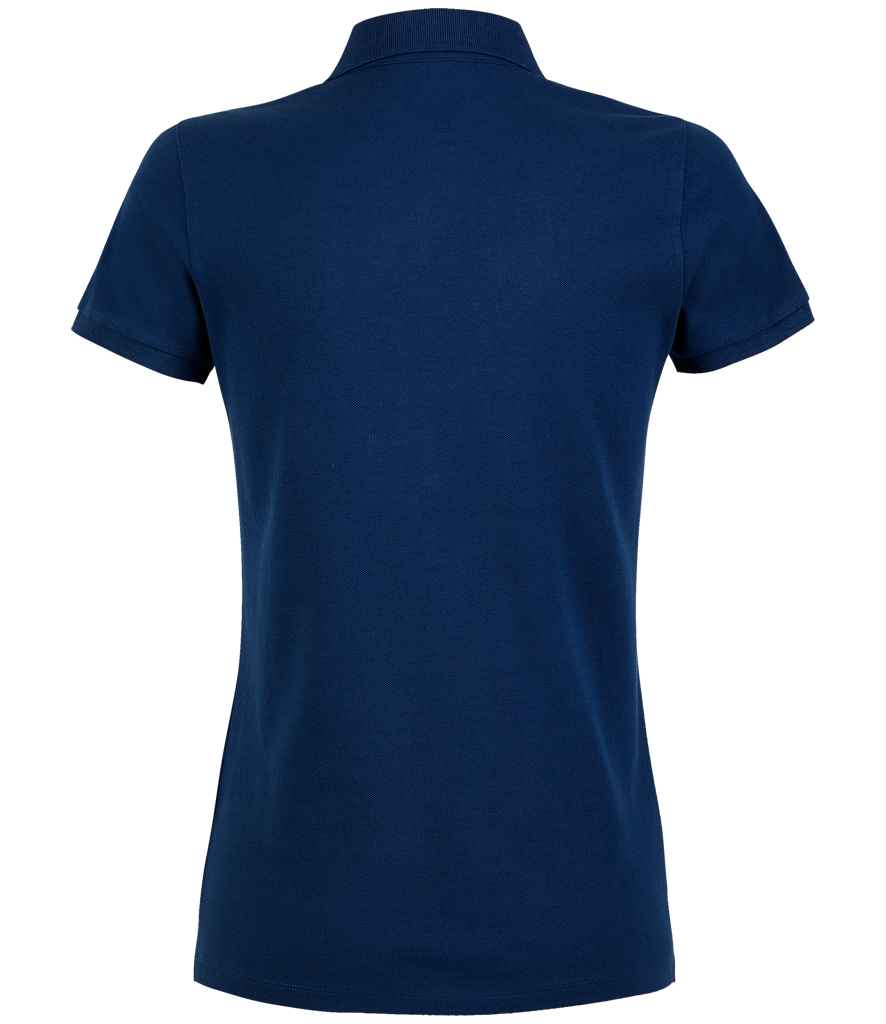 NEOBLU Ladies Owen Piqué Polo Shirt in Deep Blue, back view