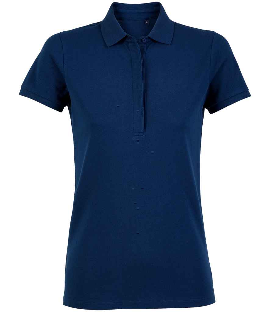 NEOBLU Ladies Owen Piqué Polo Shirt in Deep Blue, front view