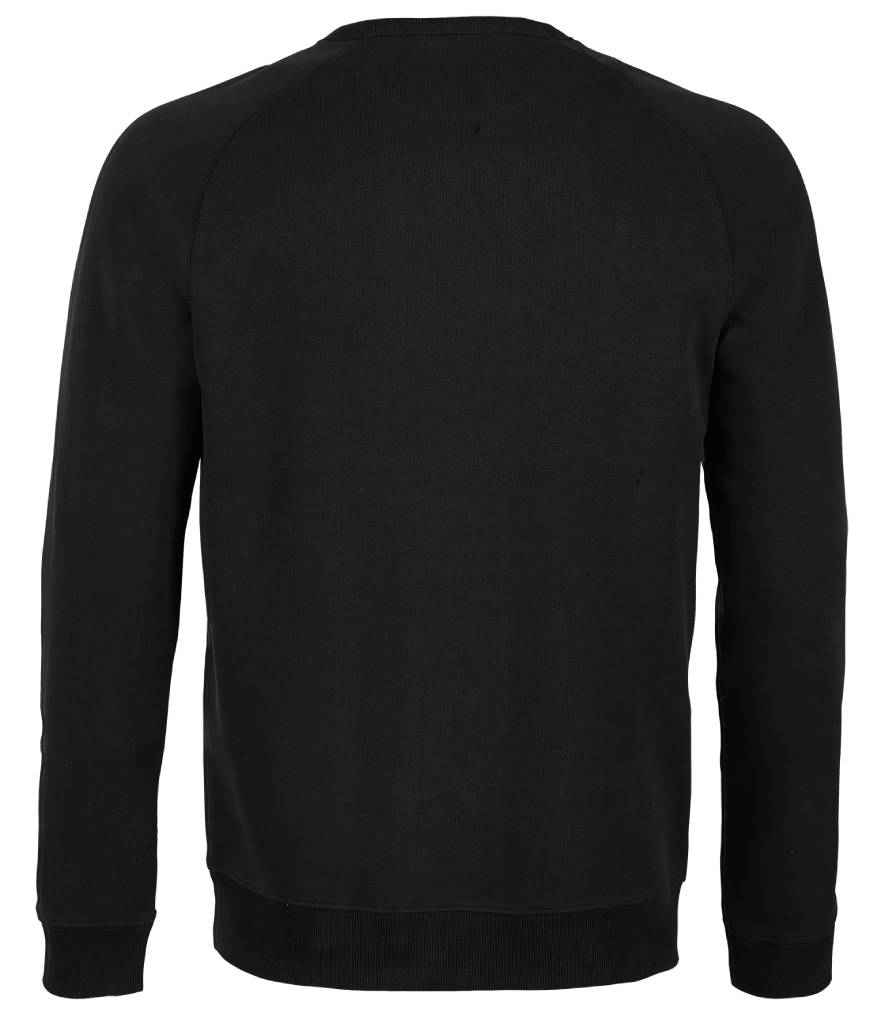 NEOBLU Nelson French Terry Sweatshirt in Deep Black, back view