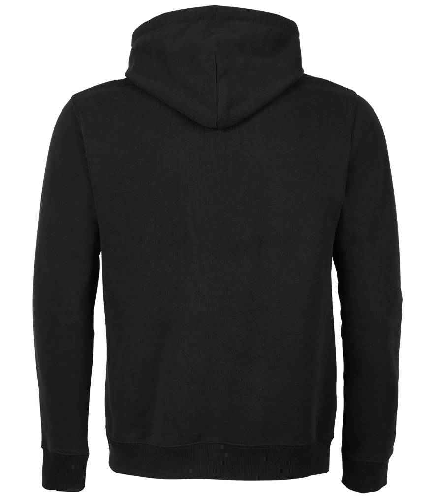NEOBLU Nicholas French Terry Hoodie in Deep Black, back view