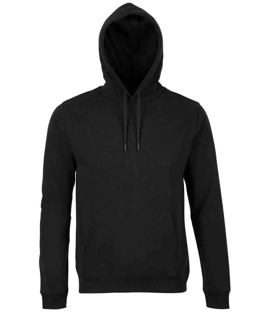 NEOBLU Nicholas French Terry Hoodie in Deep Black, front view
