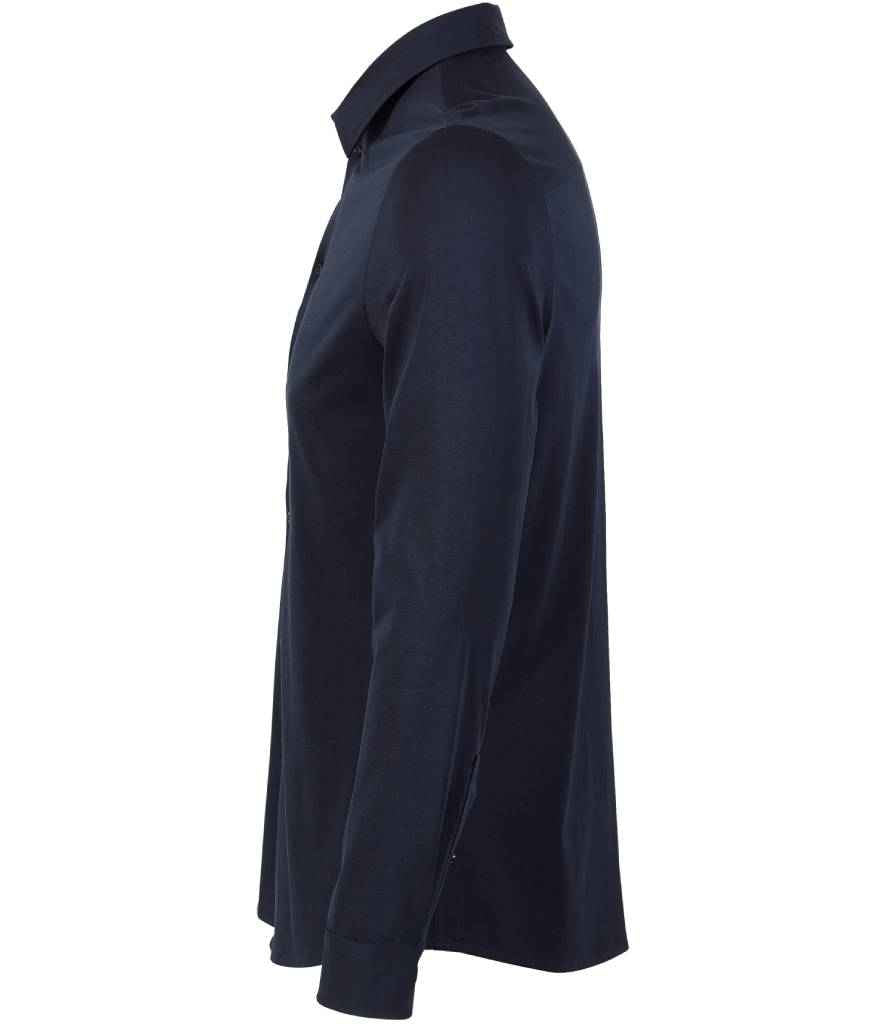 NEOBLU Balthazar Jersey Long Sleeve Shirt in Night Blue, side view